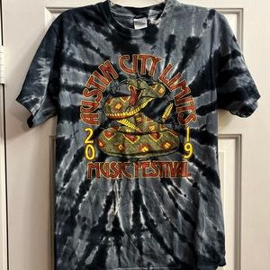 Tie dye Austin City limits (ACL) 2019 limited edition tee w/ The Cure & more